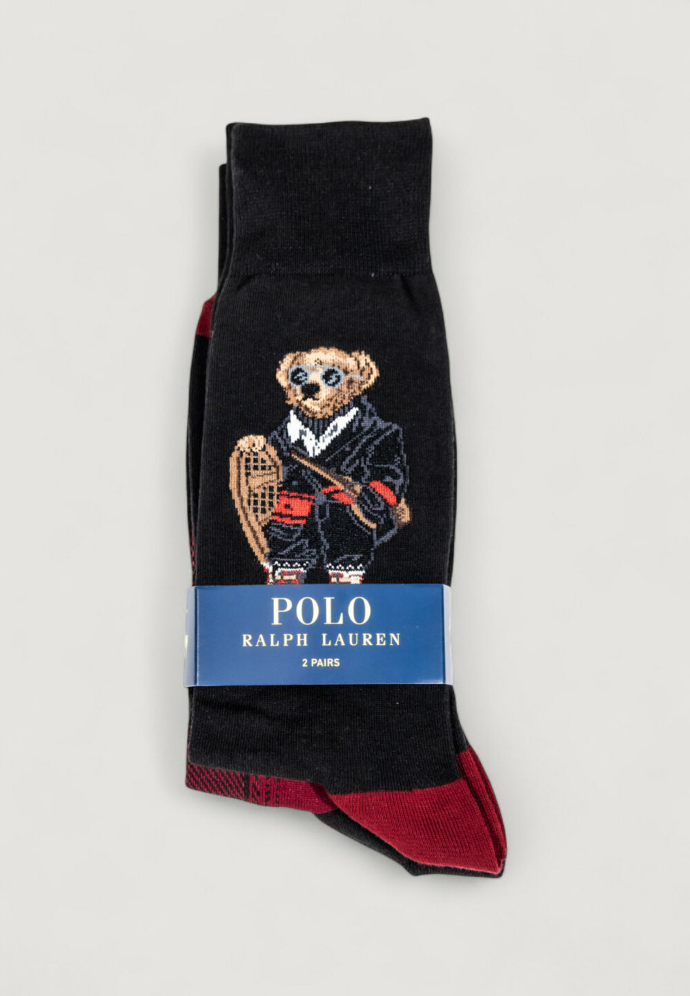 Calzini Lunghi Ralph Lauren HOLIDAY BEAR-CREW SOCK-2 PACK Nero - Foto 1