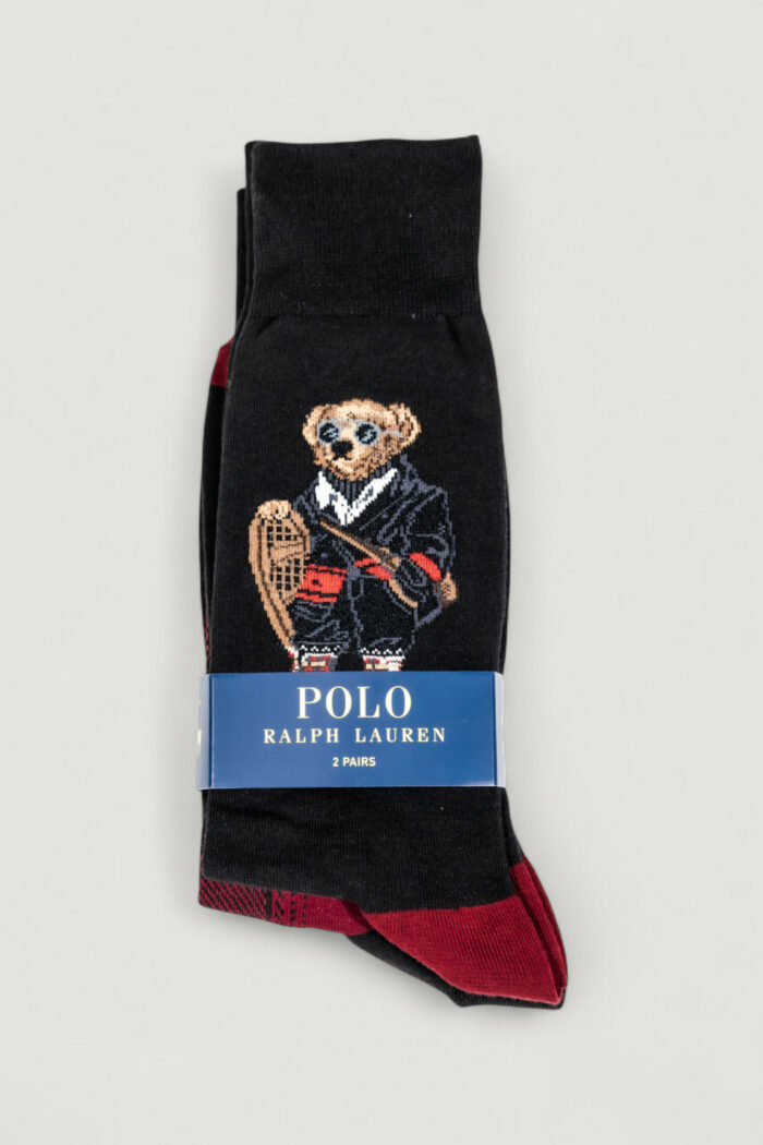 Calzini Lunghi Ralph Lauren HOLIDAY BEAR-CREW SOCK-2 PACK Nero – 449P04711001