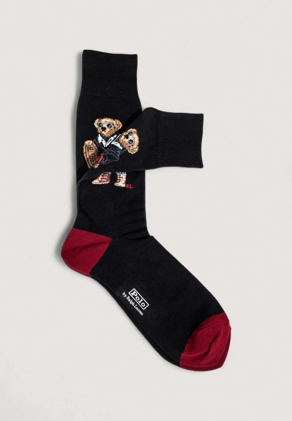 Calzini Lunghi Ralph Lauren HOLIDAY BEAR-CREW SOCK-2 PACK Nero - Foto 4