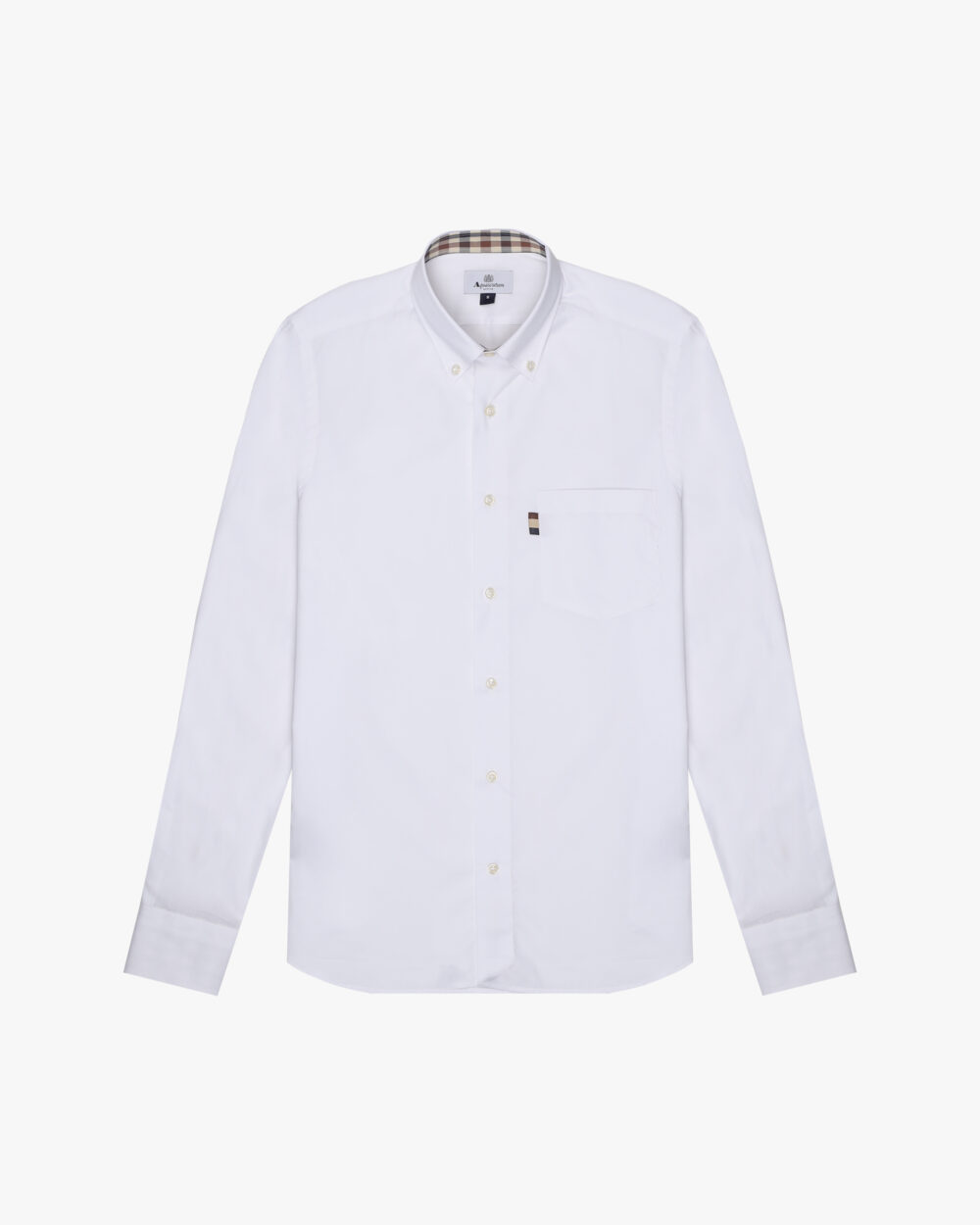 Camicia manica lunga Aquascutum Active BUTTON DOWN POPELINE SHIRT Bianco - Foto 1