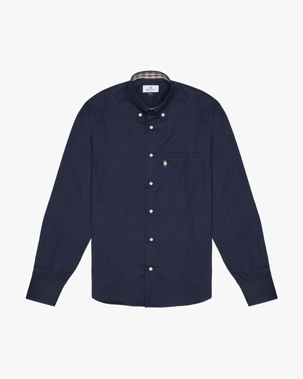 Camicia manica lunga Aquascutum Active BUTTON DOWN POPELINE SHIRT Blu - Foto 1