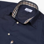 Camicia manica lunga Aquascutum Active BUTTON DOWN POPELINE SHIRT Blu - Foto 3