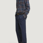 Camicia manica lunga Barbour FORTROSE TAILORED SHIRT Blu - Marrone - Foto 2