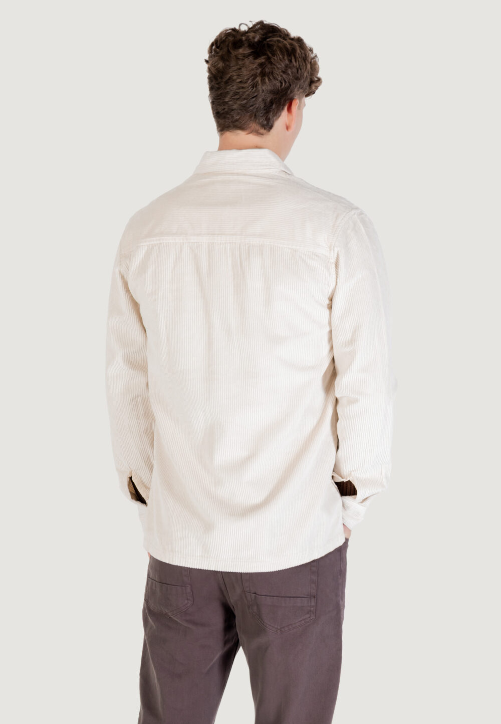 Camicia manica lunga Gianni Lupo OVERSHIRT Panna - Foto 2