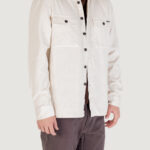 Camicia manica lunga Gianni Lupo OVERSHIRT Panna - Foto 4