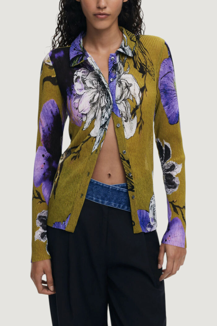Camicia manica lunga Desigual TS_TULLEFLOWER_L Verde – 25WWTK35