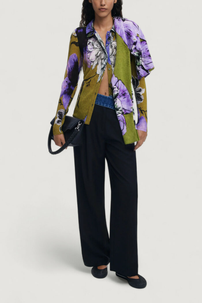 Camicia manica lunga Desigual TS_TULLEFLOWER_L Verde – 25WWTK35