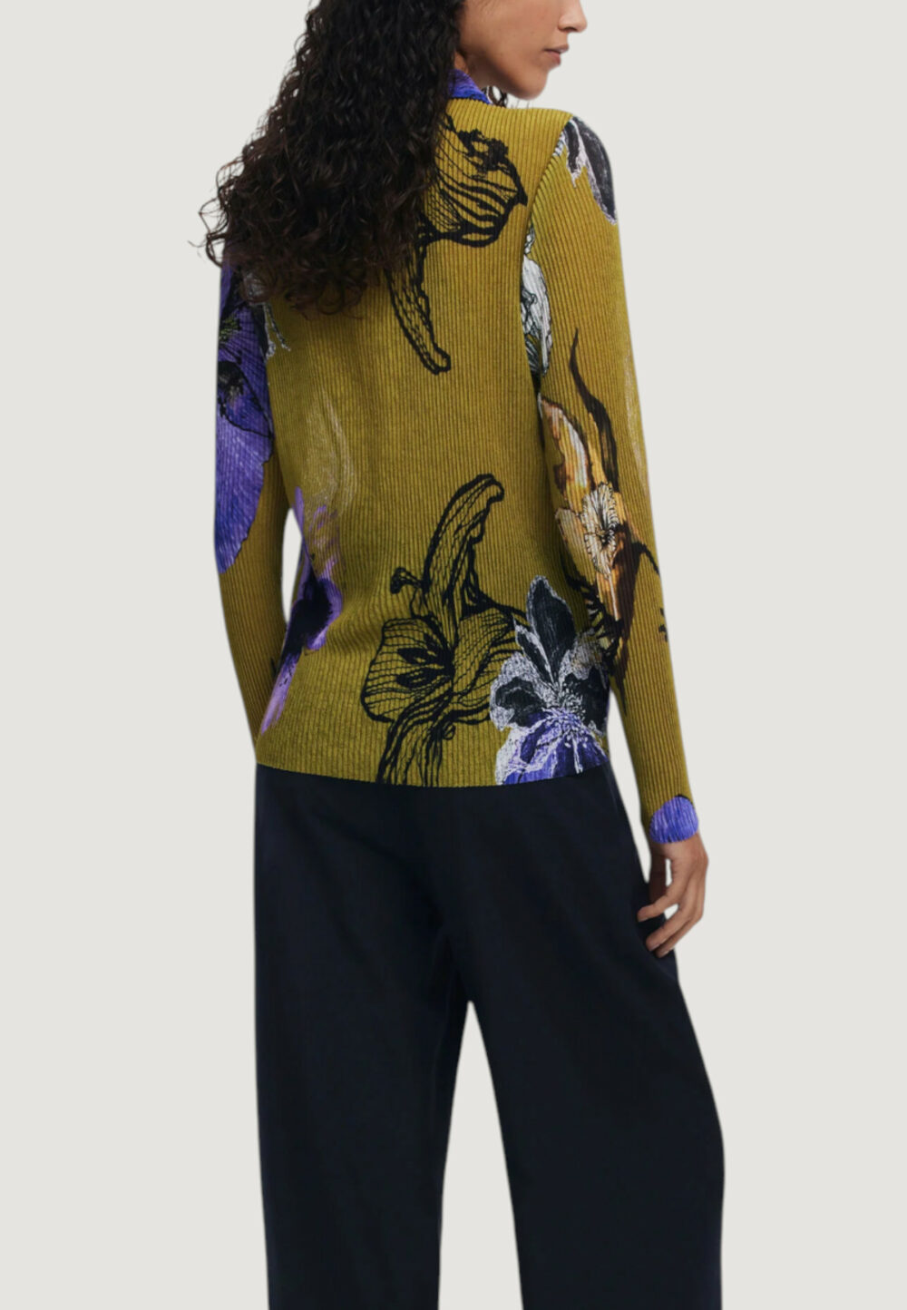 Camicia manica lunga Desigual TS_TULLEFLOWER_L Verde - Foto 4