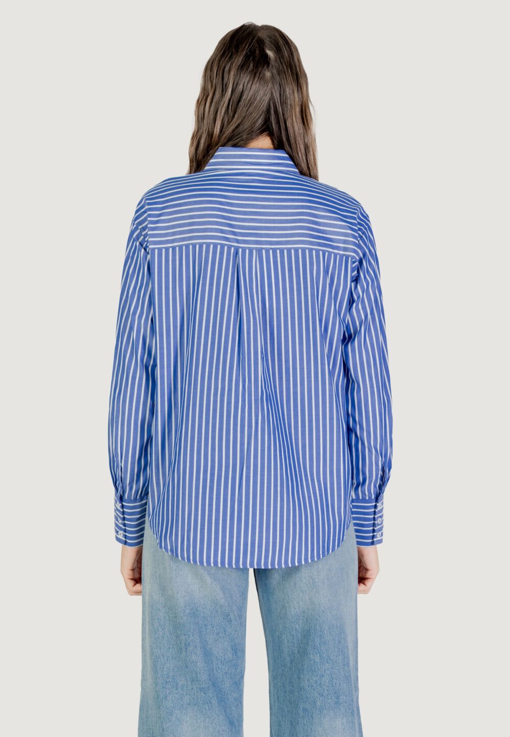 Camicia manica lunga Only Onlkaylen Ls Heart Emb Shirt Wvn Blu Chiaro - Foto 2