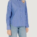 Camicia manica lunga Only Onlkaylen Ls Heart Emb Shirt Wvn Blu Chiaro - Foto 3