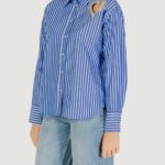Camicia manica lunga Only Onlkaylen Ls Heart Emb Shirt Wvn Blu Chiaro - Foto 4