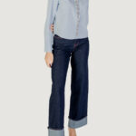 Camicia manica lunga Only Onlcarly Ls Reg Embelis Shirt Wvn Celeste - Foto 2
