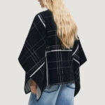 Mantella Desigual PONCHO_CUADROS ALDAMA Nero - Foto 4