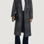 Cappotto Desigual COAT_CAPUCHA_CHECK Grigio Scuro - Foto 2