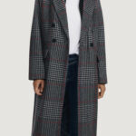 Cappotto Desigual COAT_CAPUCHA_CHECK Grigio Scuro - Foto 1
