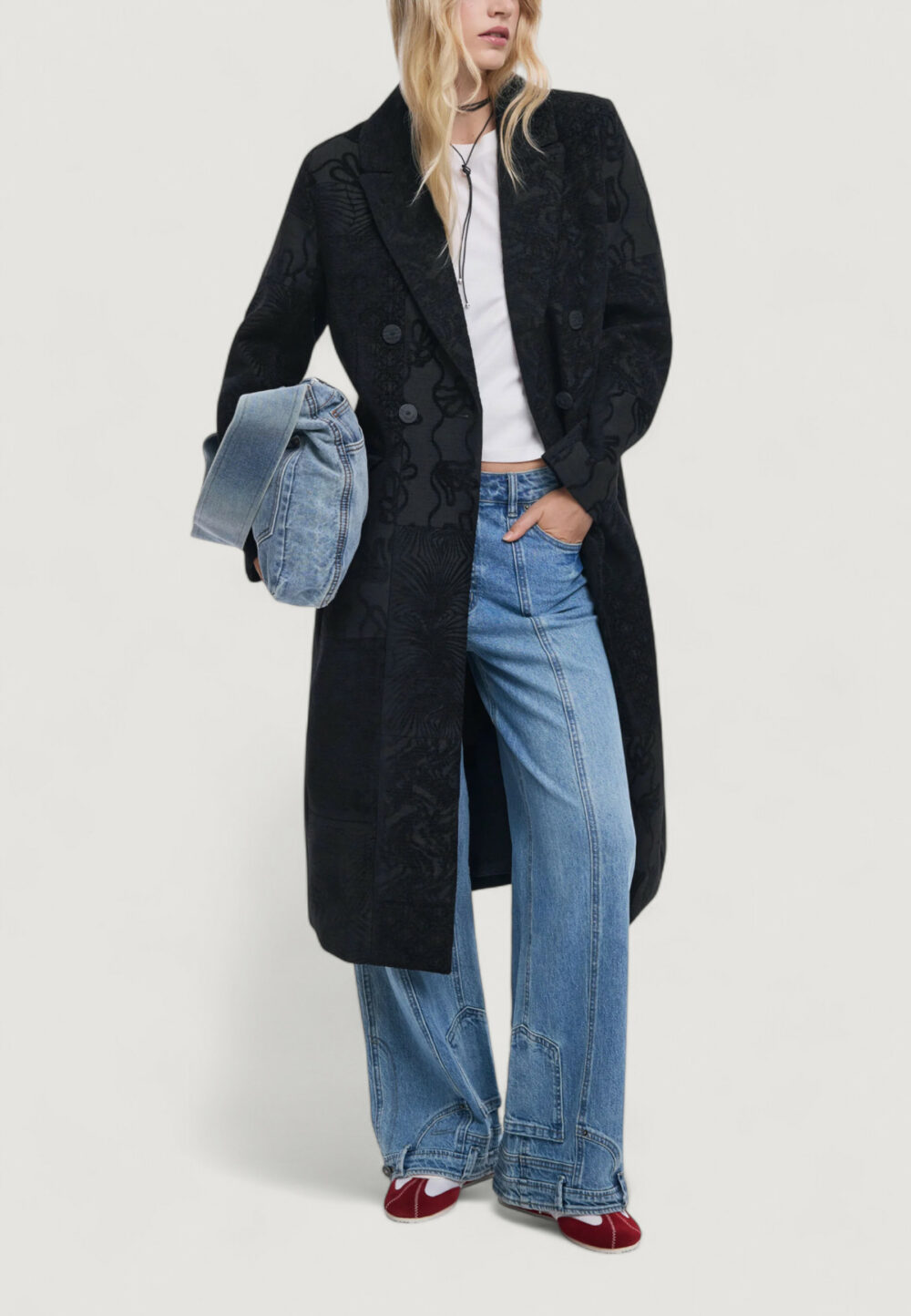 Cappotto Desigual COAT_PATCH_BLACK Nero - Foto 2