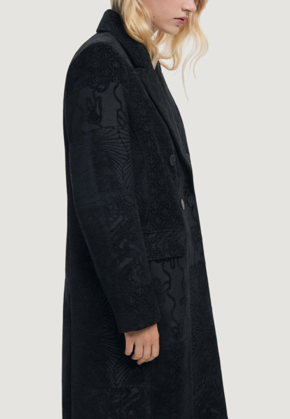 Cappotto Desigual COAT_PATCH_BLACK Nero - Foto 3