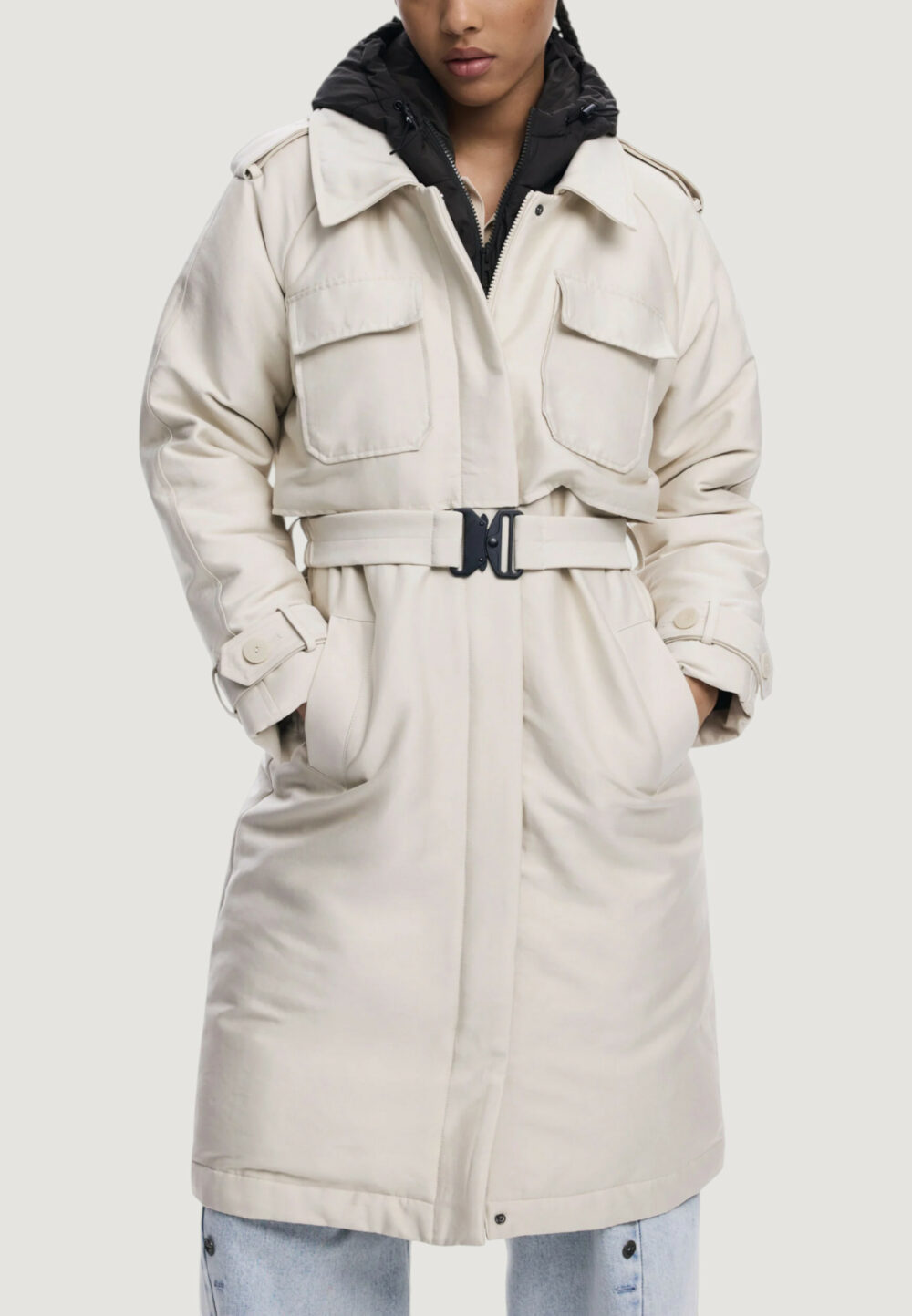 Cappotto Desigual CHAQ_EMPIRE Panna - Foto 1