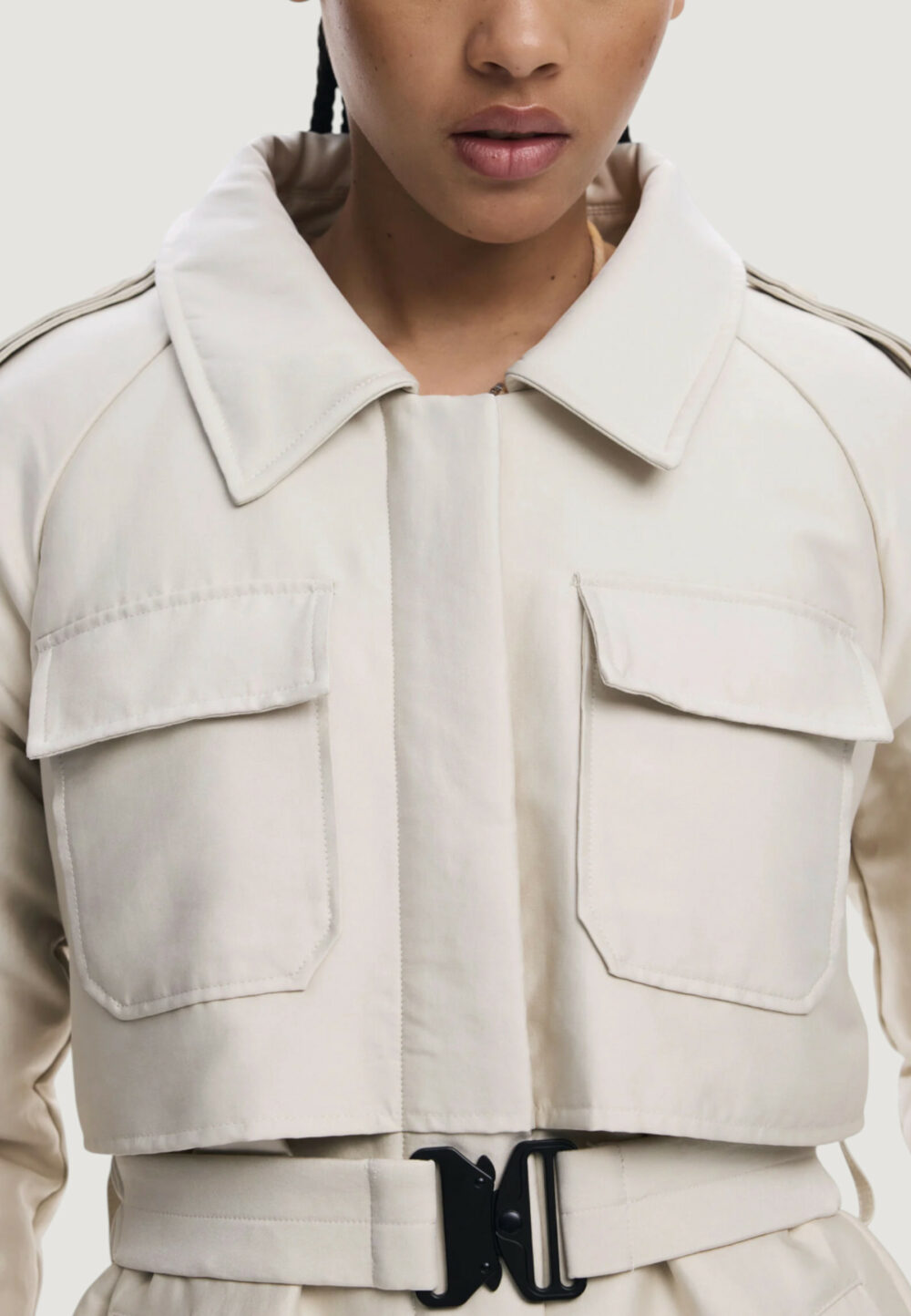 Cappotto Desigual CHAQ_EMPIRE Panna - Foto 2