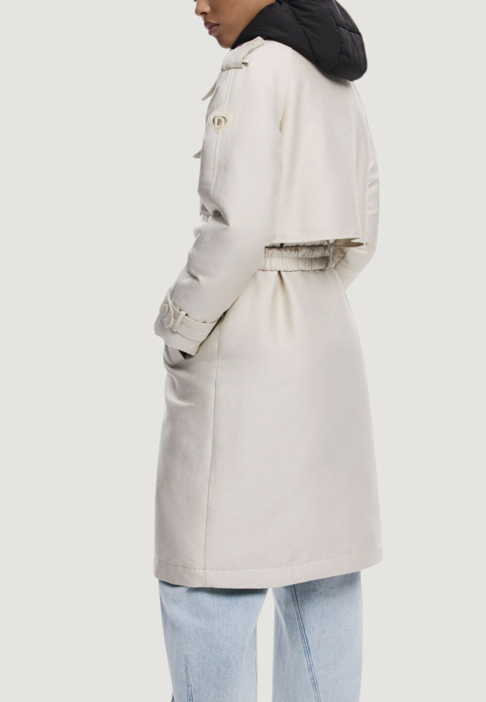 Cappotto Desigual CHAQ_EMPIRE Panna - Foto 4