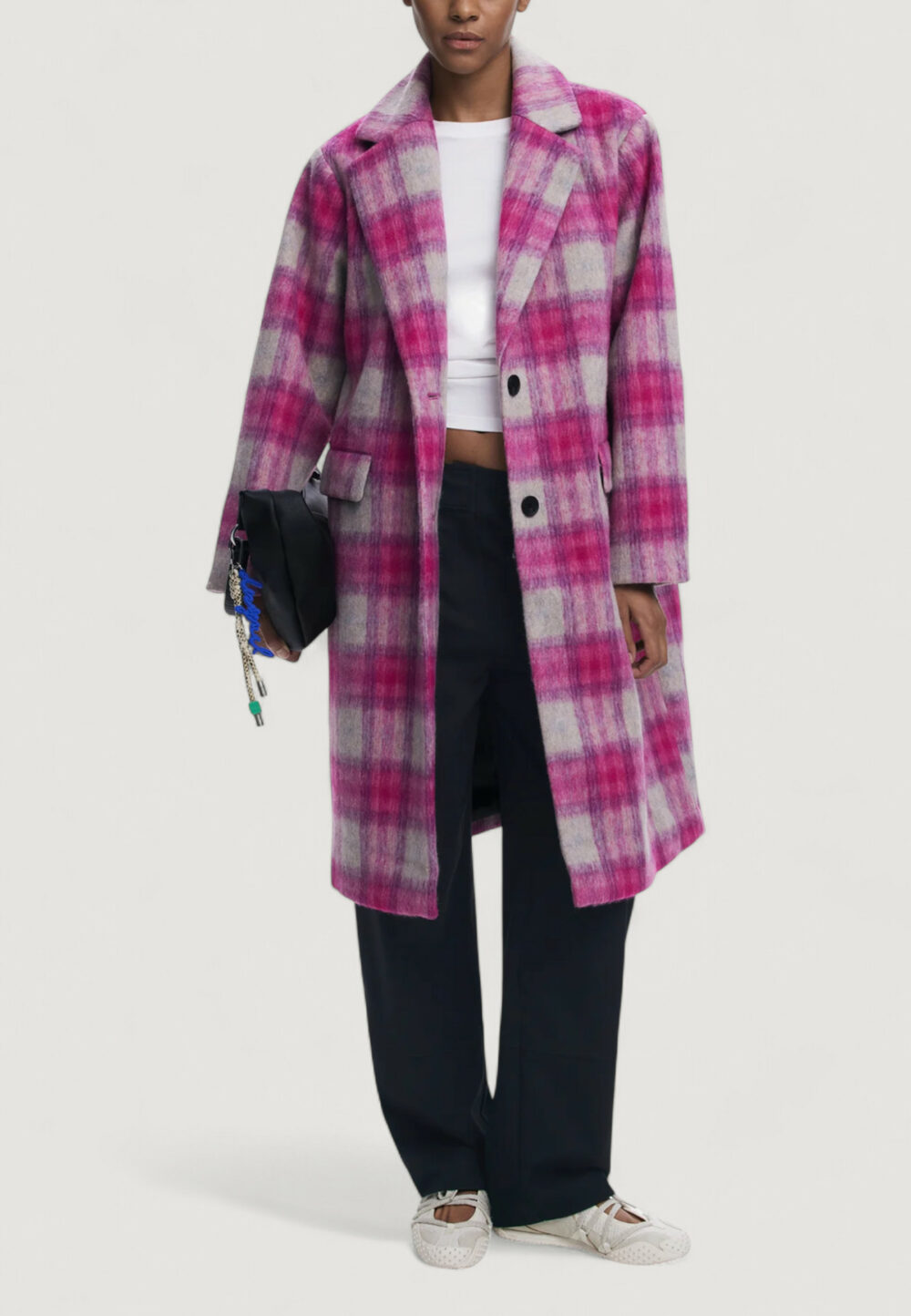 Cappotto Desigual COAT_PINKCHECK Rosa - Foto 2