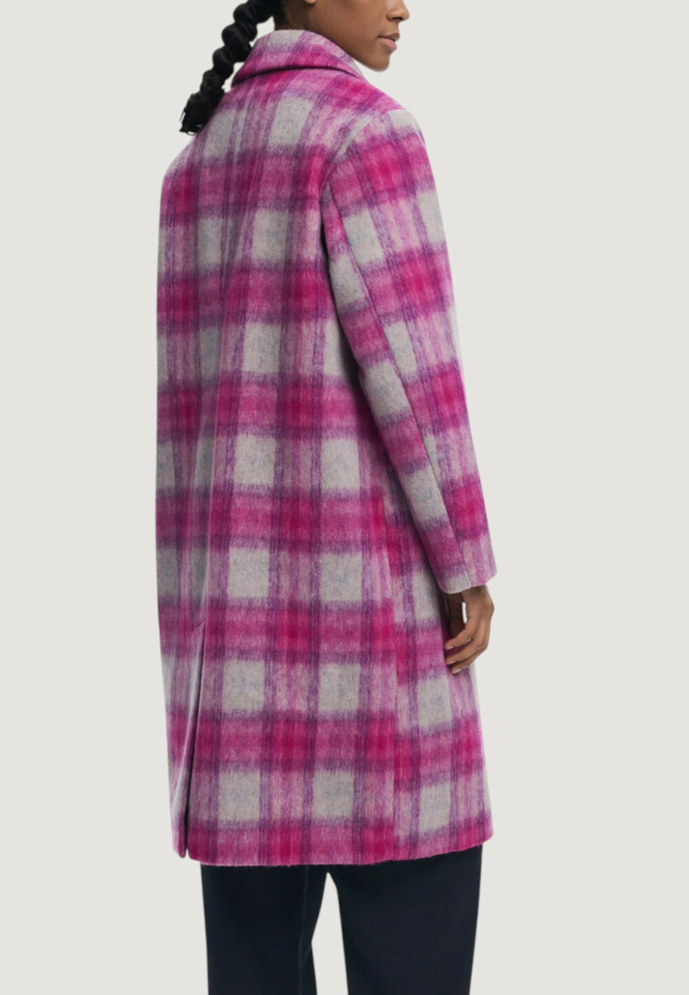 Cappotto Desigual COAT_PINKCHECK Rosa - Foto 3
