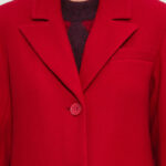 Cappotto Only ONLNANCY LIFE LONG FITTED COAT CC OTW Rosso - Foto 4