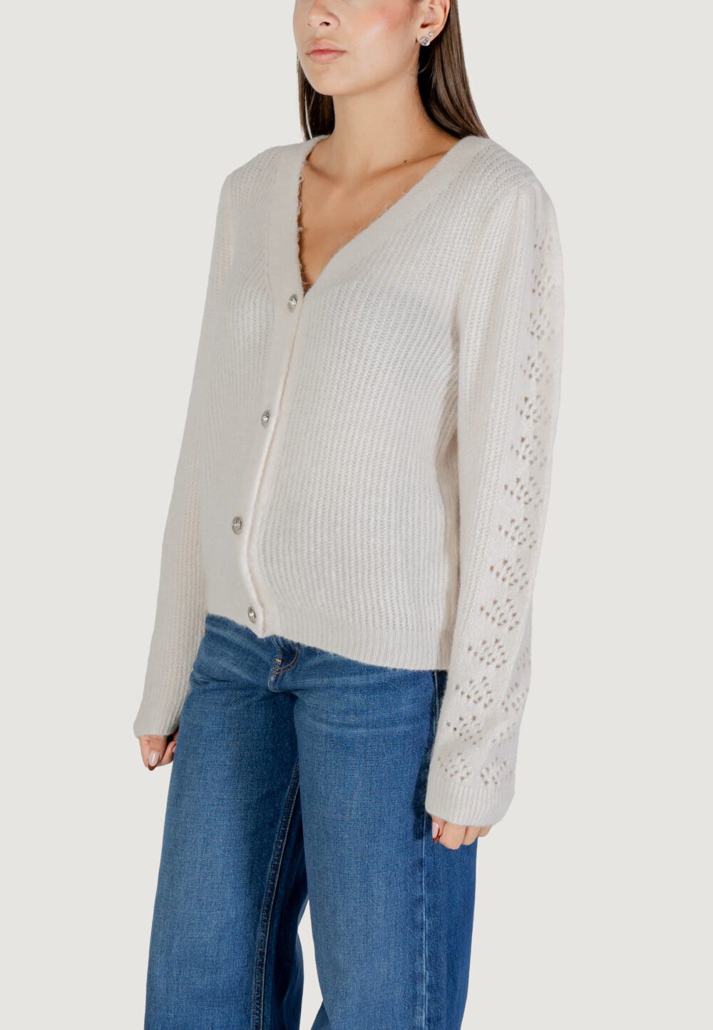 Cardigan Morgan De Toi  Avorio - Foto 4