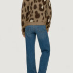 Cardigan Only Onledelie Life Ls Jq Cardi V-Neck Knt Marrone - Foto 4