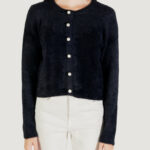 Cardigan Only ONLPETRA LS PEARL O-NECK CARDI CC KNT Nero - Foto 5