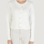 Cardigan Only ONLPETRA LS PEARL O-NECK CARDI CC KNT Panna - Foto 5