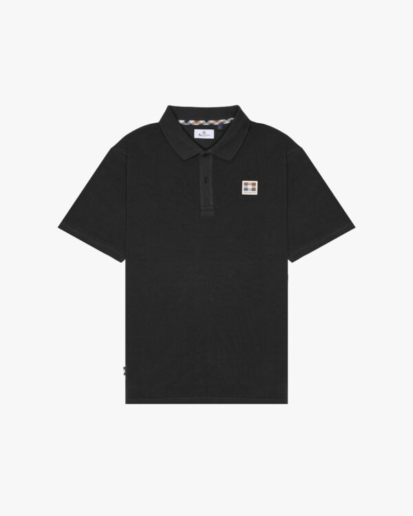Polo manica corta Aquascutum Active RUBBER PATCH PIQUET POLO Nero - Foto 1