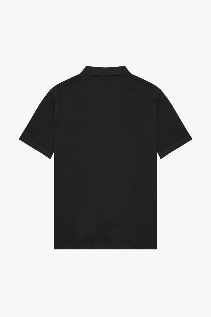 Polo manica corta Aquascutum Active RUBBER PATCH PIQUET POLO Nero – AA_ICON_PO005