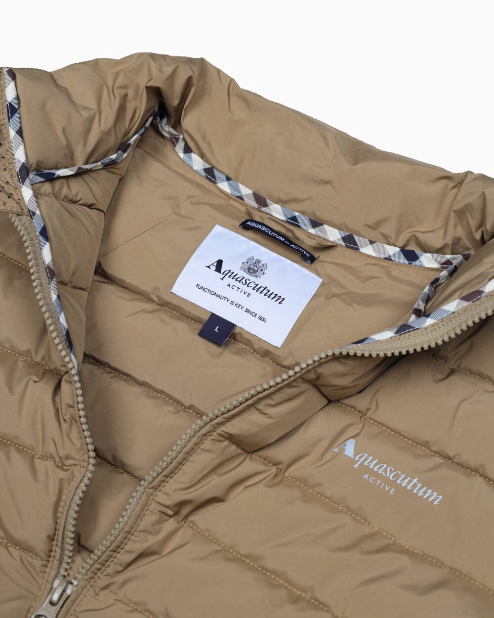 Giubbotto Aquascutum Active MOCK NECK 100gsm Beige scuro - Foto 3