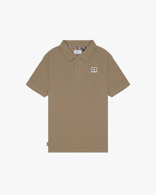 Polo manica corta Aquascutum Active RUBBER PATCH PIQUET POLO Beige scuro - Foto 1