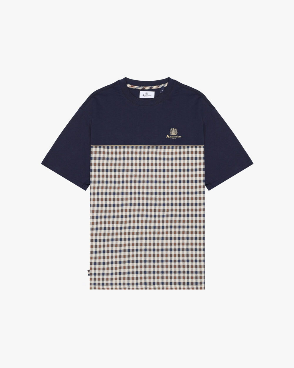 T-shirt Aquascutum Active PIPING PANEL T-SHIRT Blu - Foto 1