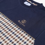 T-shirt Aquascutum Active PIPING PANEL T-SHIRT Blu - Foto 3