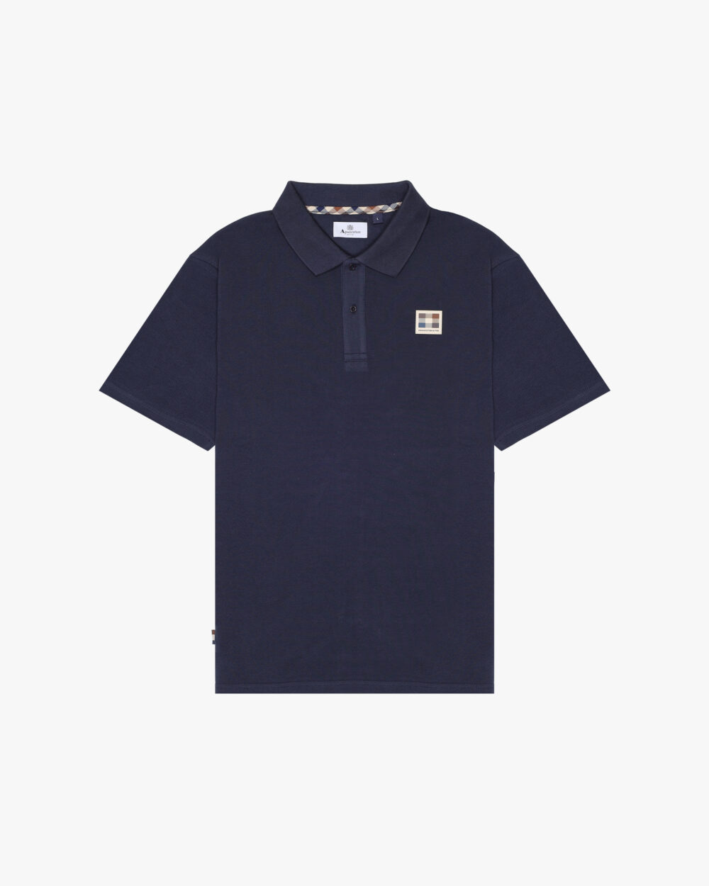 Polo manica corta Aquascutum Active RUBBER PATCH PIQUET POLO Blu - Foto 1