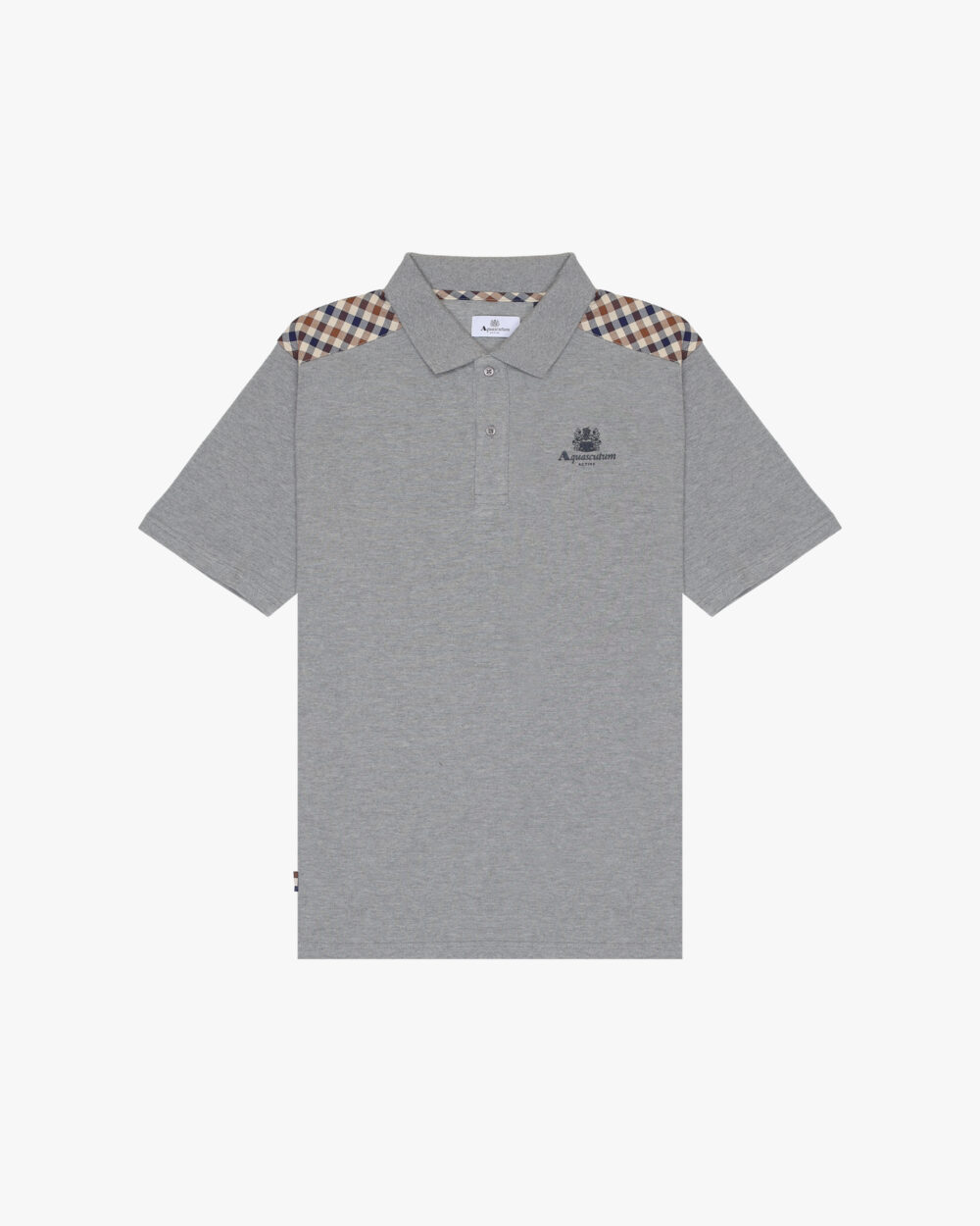 Polo manica corta Aquascutum Active STRIPES PIQUET POLO Grigio Scuro - Foto 1