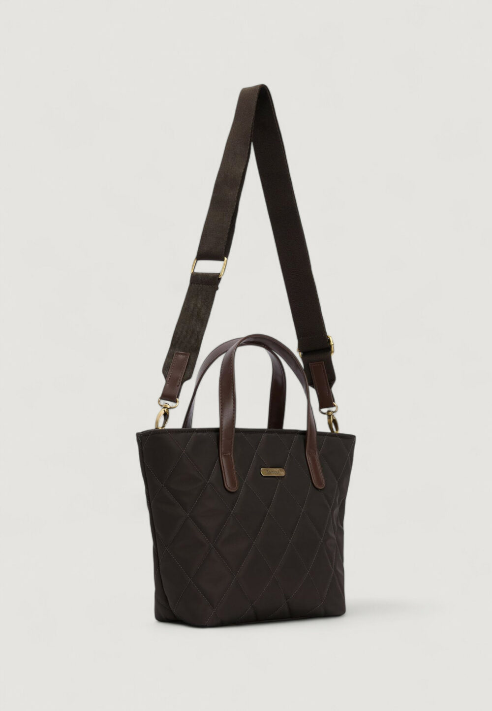 Borsa Barbour MINI QUILTED TOTE BAG Verde Oliva - Foto 3