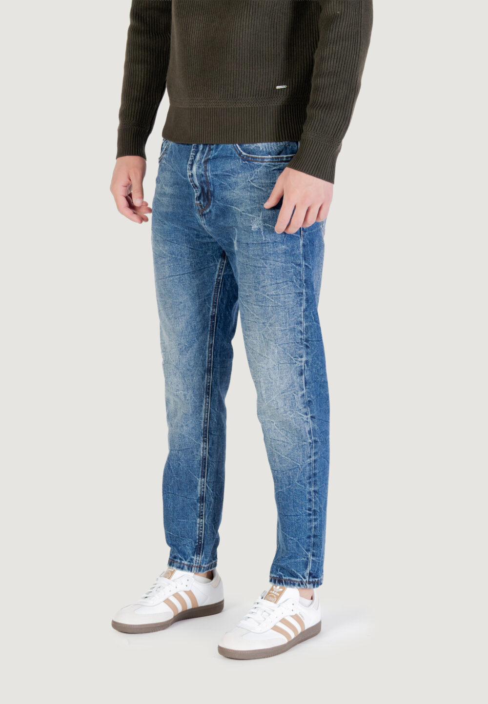 Jeans slim Gianni Lupo MIKE95 CARROT FIT Denim - Foto 4