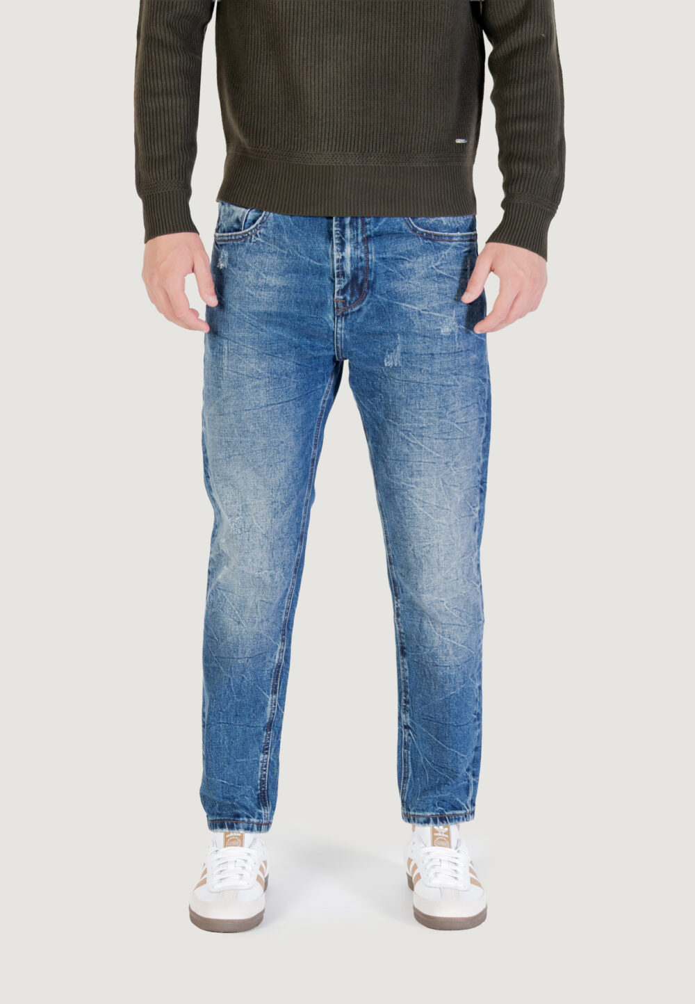 Jeans slim Gianni Lupo MIKE95 CARROT FIT Denim - Foto 1