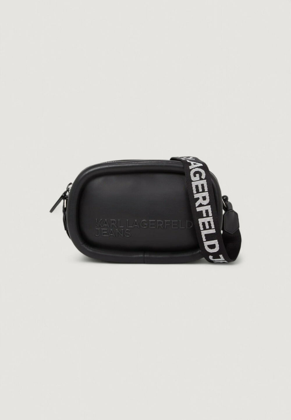Borsa Karl Lagerfeld Jeans KLJ Puffy Pu Camera Bag Nero - Foto 1