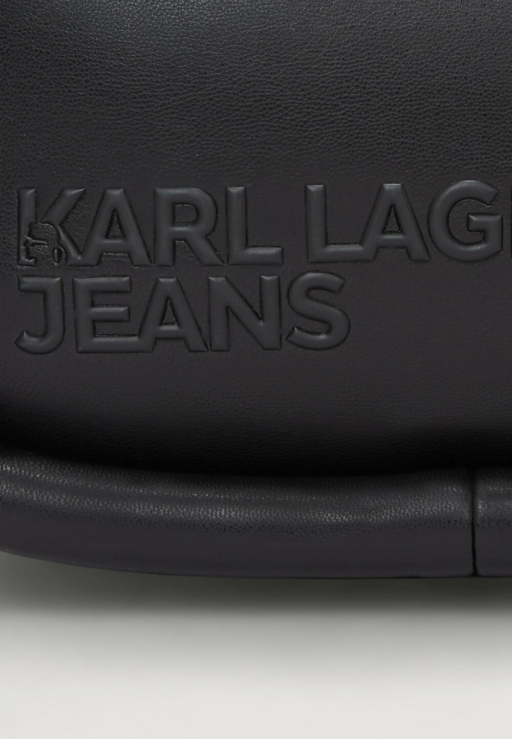 Borsa Karl Lagerfeld Jeans KLJ Puffy Pu Camera Bag Nero - Foto 4