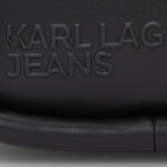Borsa Karl Lagerfeld Jeans KLJ Puffy Pu Camera Bag Nero - Foto 4