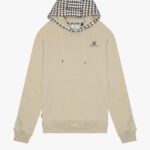 Felpa con cappuccio Aquascutum Active CLUB CHECK HOODIE FLEECE Beige - Foto 1