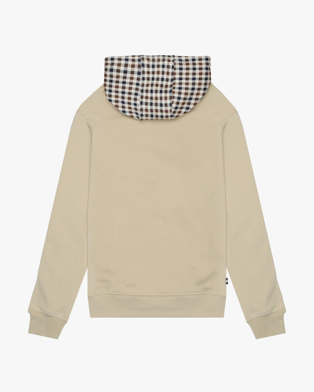 Felpa con cappuccio Aquascutum Active CLUB CHECK HOODIE FLEECE Beige - Foto 2