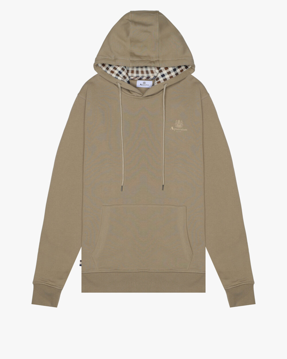 Felpa con cappuccio Aquascutum Active SMALL LOGO HOODIE FLEECE Beige scuro - Foto 1