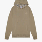 Felpa con cappuccio Aquascutum Active SMALL LOGO HOODIE FLEECE Beige scuro - Foto 1