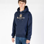 Felpa con cappuccio Aquascutum Active BIG LOGO HOODIE FLEECE Blu - Foto 2